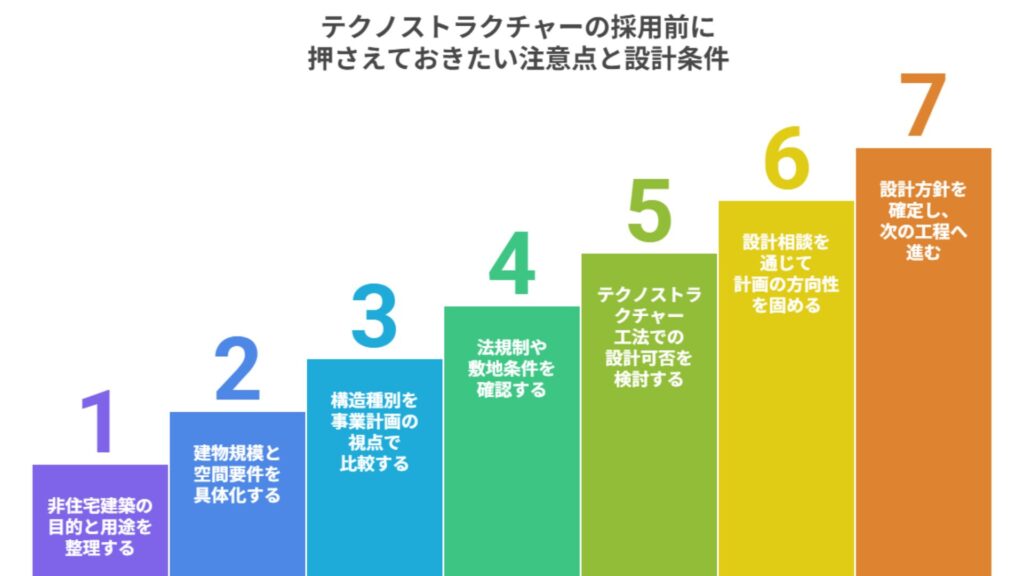 テクノストラクチャーの採用前に押さえておきたい注意点と設計条件
